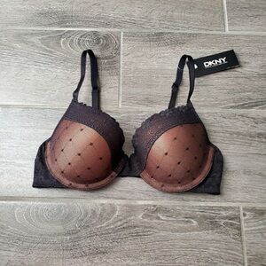 DKNY Donna Karan 458569 Underwire lace bra  Black 34B